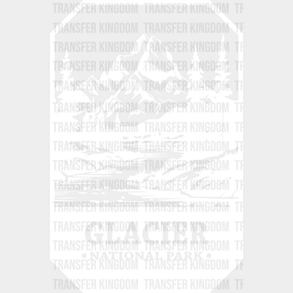 Glacier National Park Design - Parks Dtf Transfers Unisex S & M (10’) / Light Color See Imaging