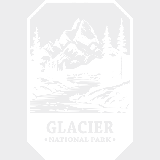 Glacier National Park Design - Parks Dtf Transfers Unisex S & M (10’) / Light Color See Imaging