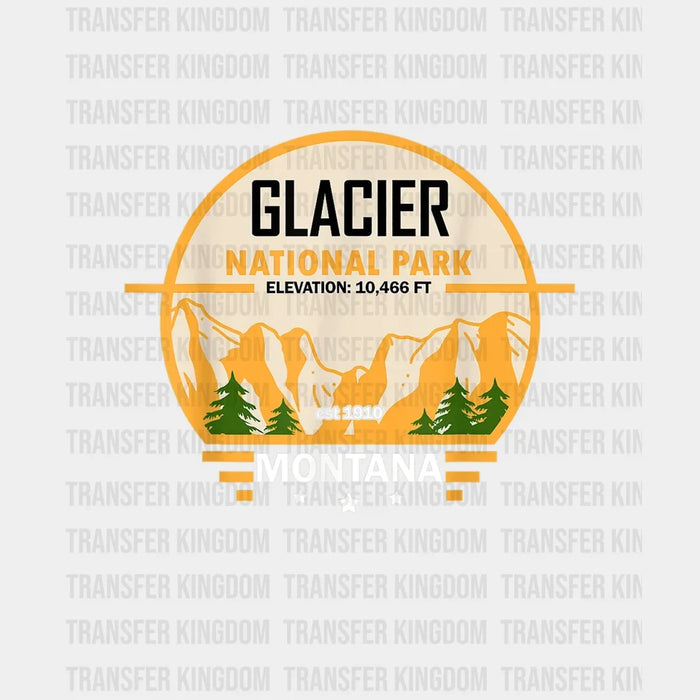 Glacier National Park Montana Design - DTF heat transfer