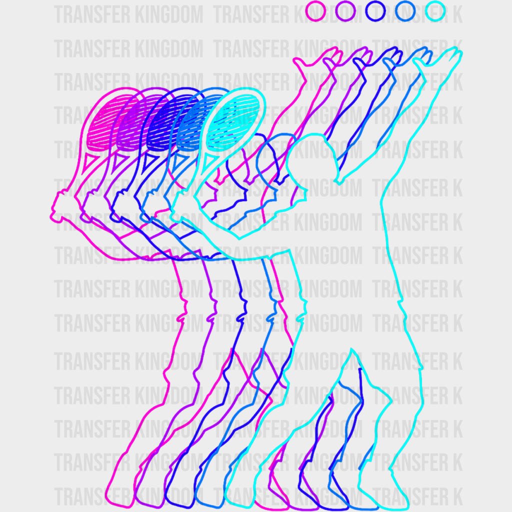 Glitch Serving - Tennis DTF Transfers
