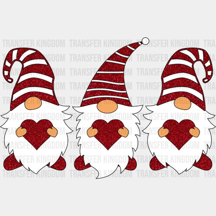 Glitter Looking Gnomes Valentine's Day Design - DTF heat transfer