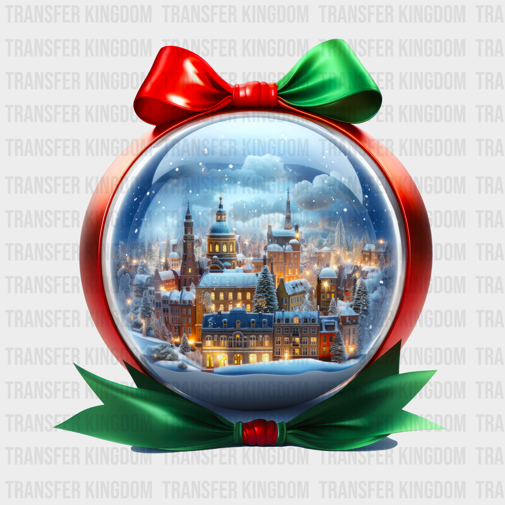 GLOBE CITY Christmas Design - DTF heat transfer - Transfer Kingdom