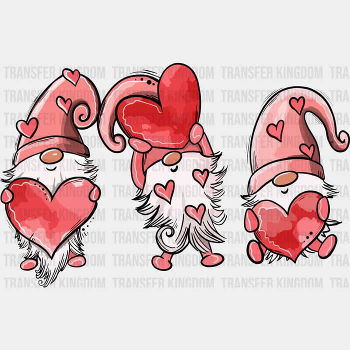 Gnome Hearts Valentine's Day Design - DTF heat transfer