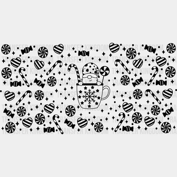 Gnome In A Cup - Christmas Cup Wrap UV Sticker Permanent UV DTF Decal