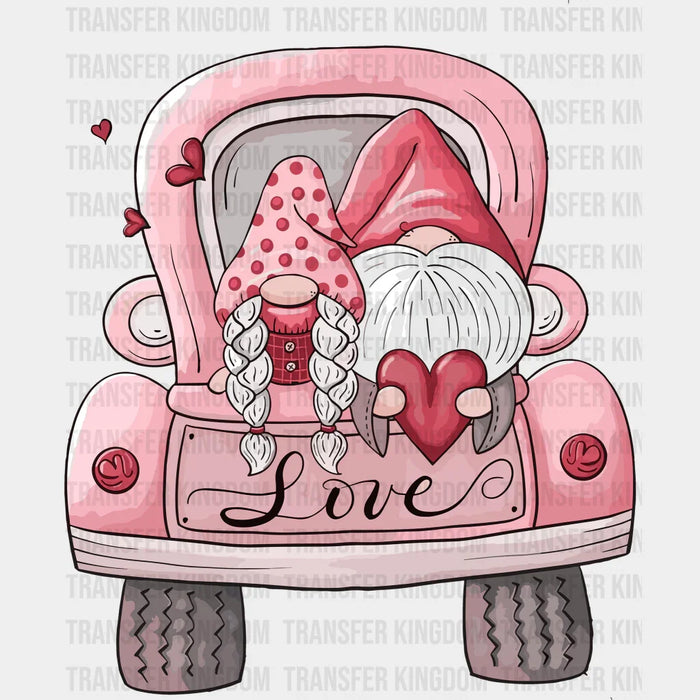 Gnome Love Truck Valentine's Day Design - DTF heat transfer