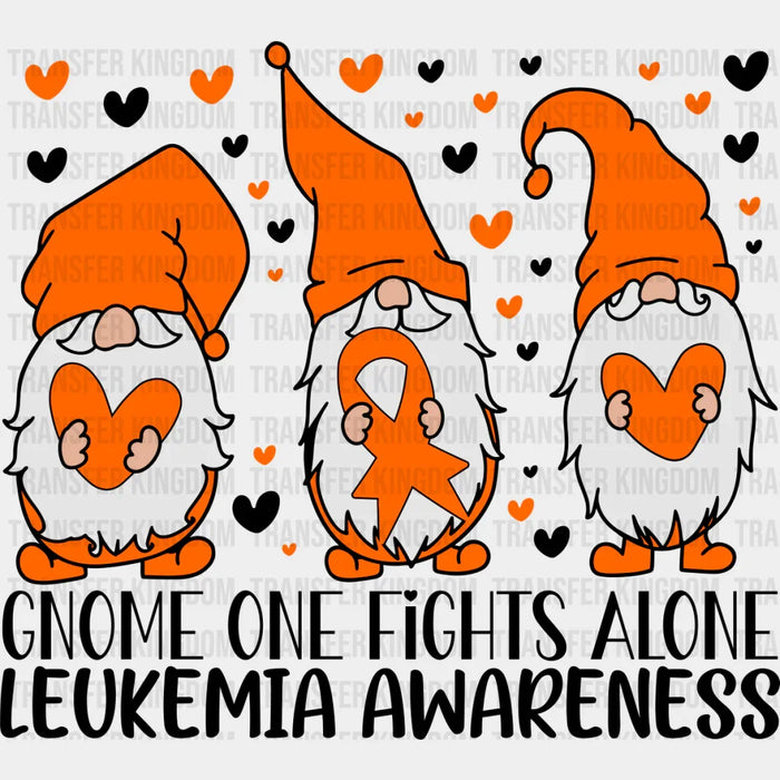 Gnome One Fights Alone - Leukemia DTF heat transfer