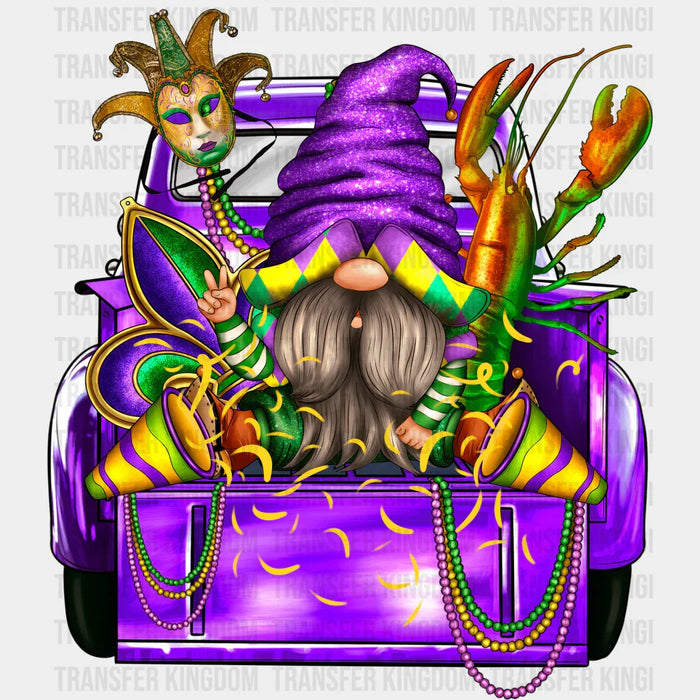 Gnome Truck Mardi Gras Design- Mardi Gras DTF heat transfer