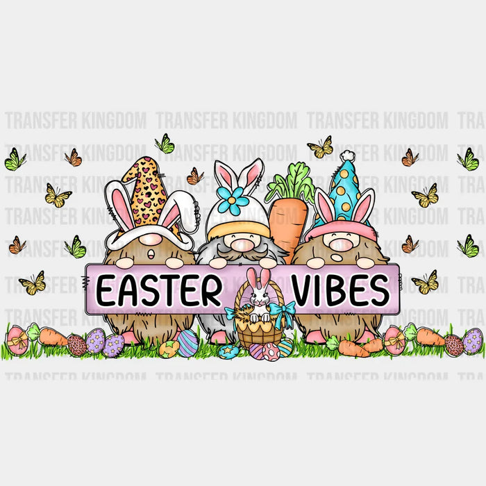Gnomies Easter Vibes Butterflies - Easter UV DTF Transfer Cup Wrap UV DTF Sticker