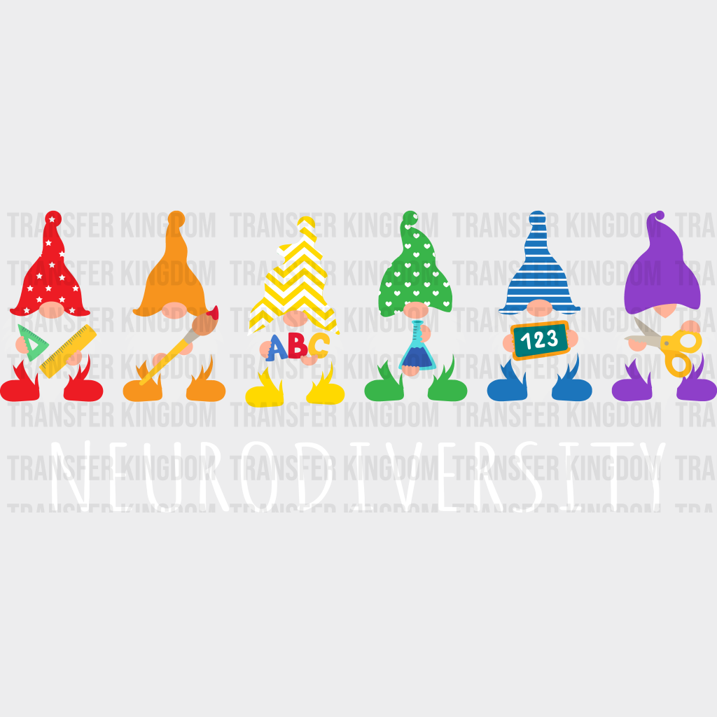 Gnomies Neurodiversity Design - DTF heat transfer - Transfer Kingdom