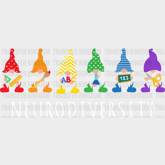 Gnomies Neurodiversity Design - DTF heat transfer - Transfer Kingdom