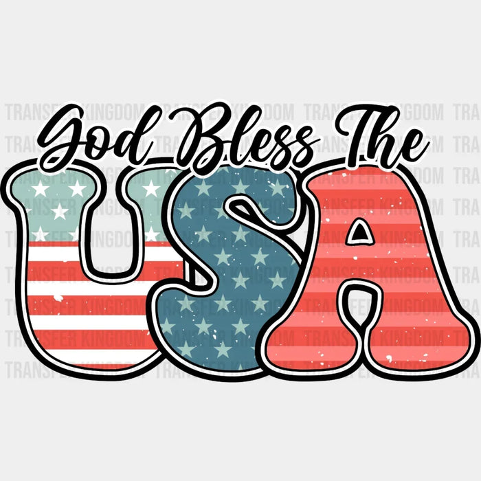 God Bless The USA DTF Transfer