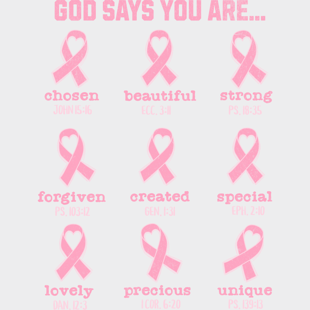 God Says You Are - Faith DTF Transfer Adult Unisex - S & M (10’’) / Light Color Design (See Imaging)