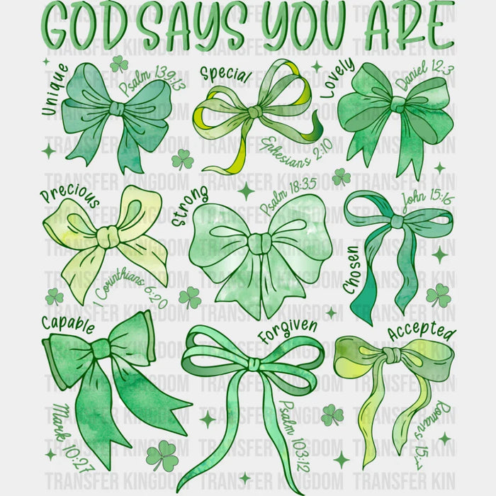 God Says You Are - St. Patrick's Day DTF Transfer