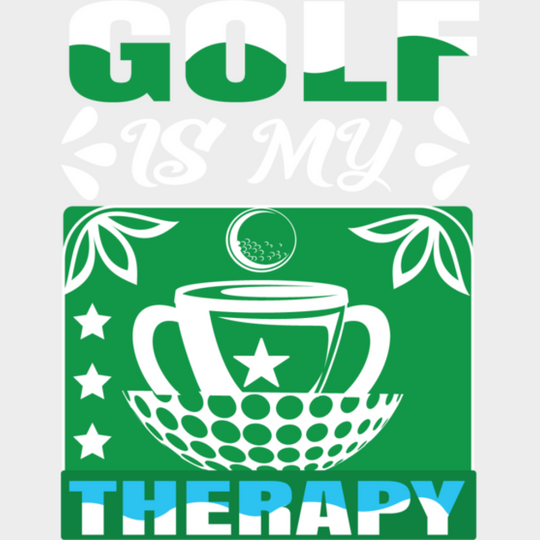 Golf Is My Therapy - Dtf Heat Transfer Unisex S & M (10’’) / Light Color Design (See Imaging)