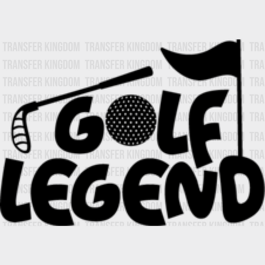 Golf Legends - Dtf Heat Transfer Unisex S & M (10’’) / Dark Color Design (See Imaging)