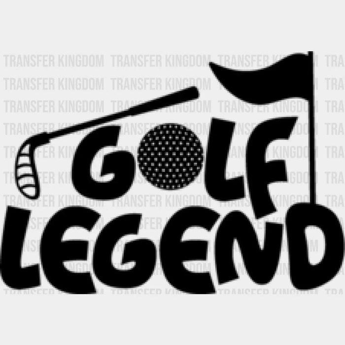 Golf Legends B&W Design - Golf DTF Heat Transfer
