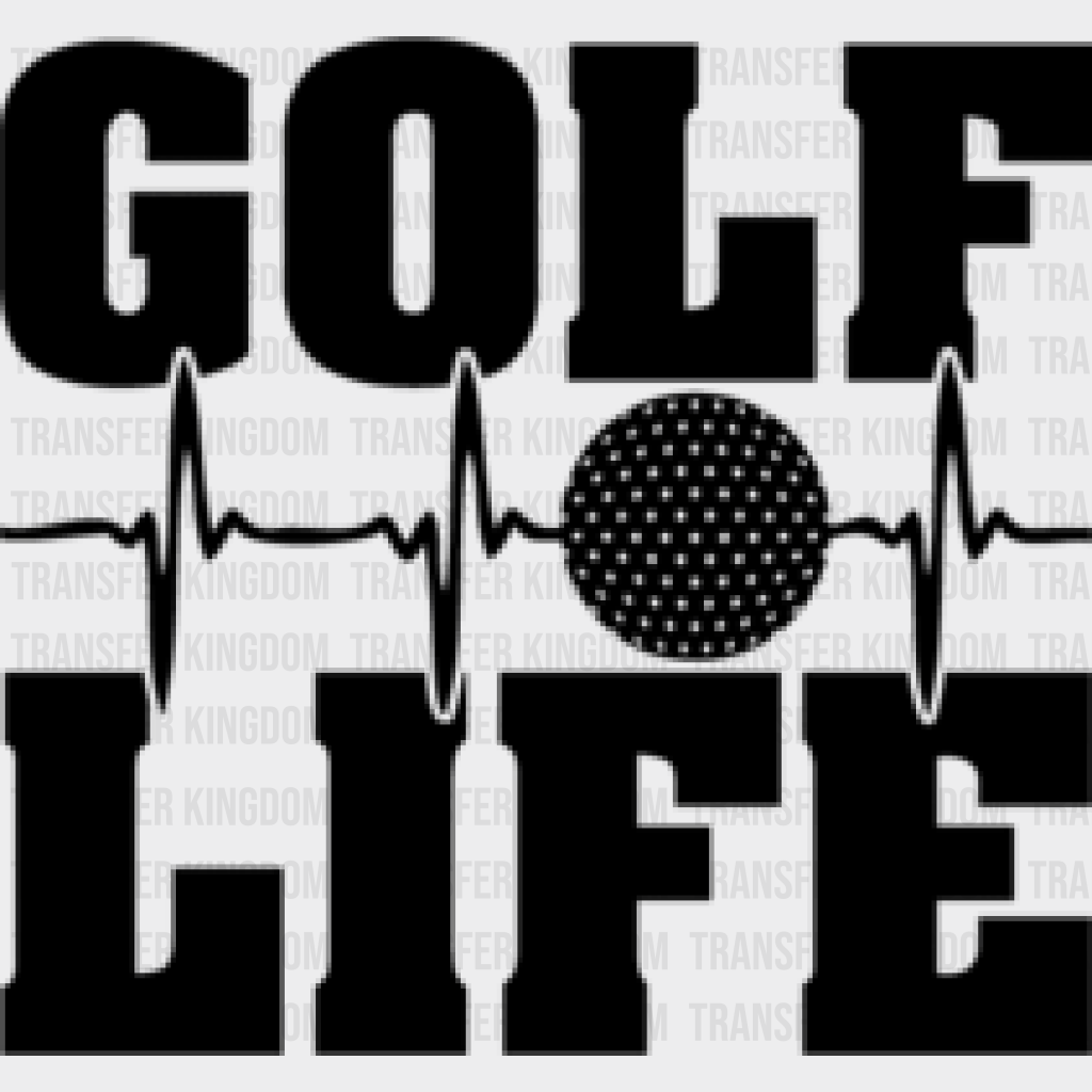 Golf Life - Dtf Heat Transfer Unisex S & M (10’’) / Dark Color Design (See Imaging)