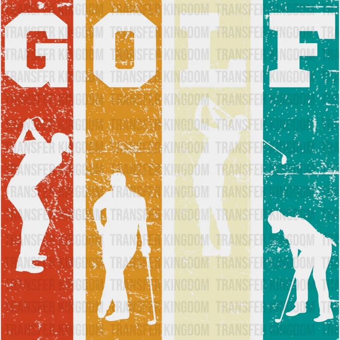 Golfer Silhouette Design - Golf DTF Heat Transfer