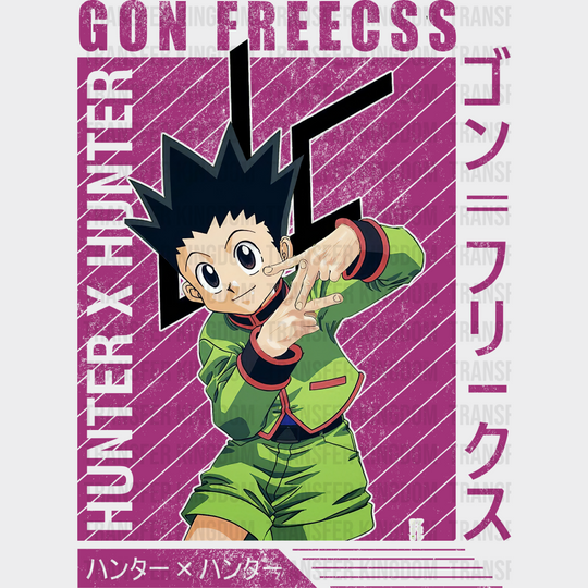 Gon Freecss Purple Design - Hunter X Dtf Transfer