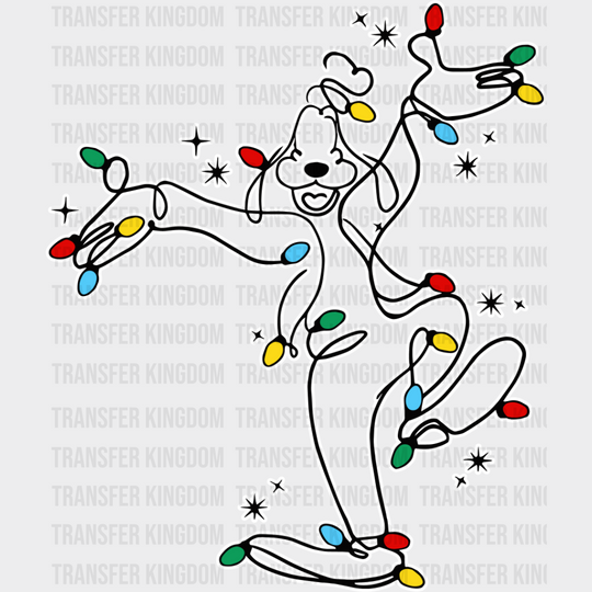 Goofy Colorful Lights - Christmas Dtf Transfer