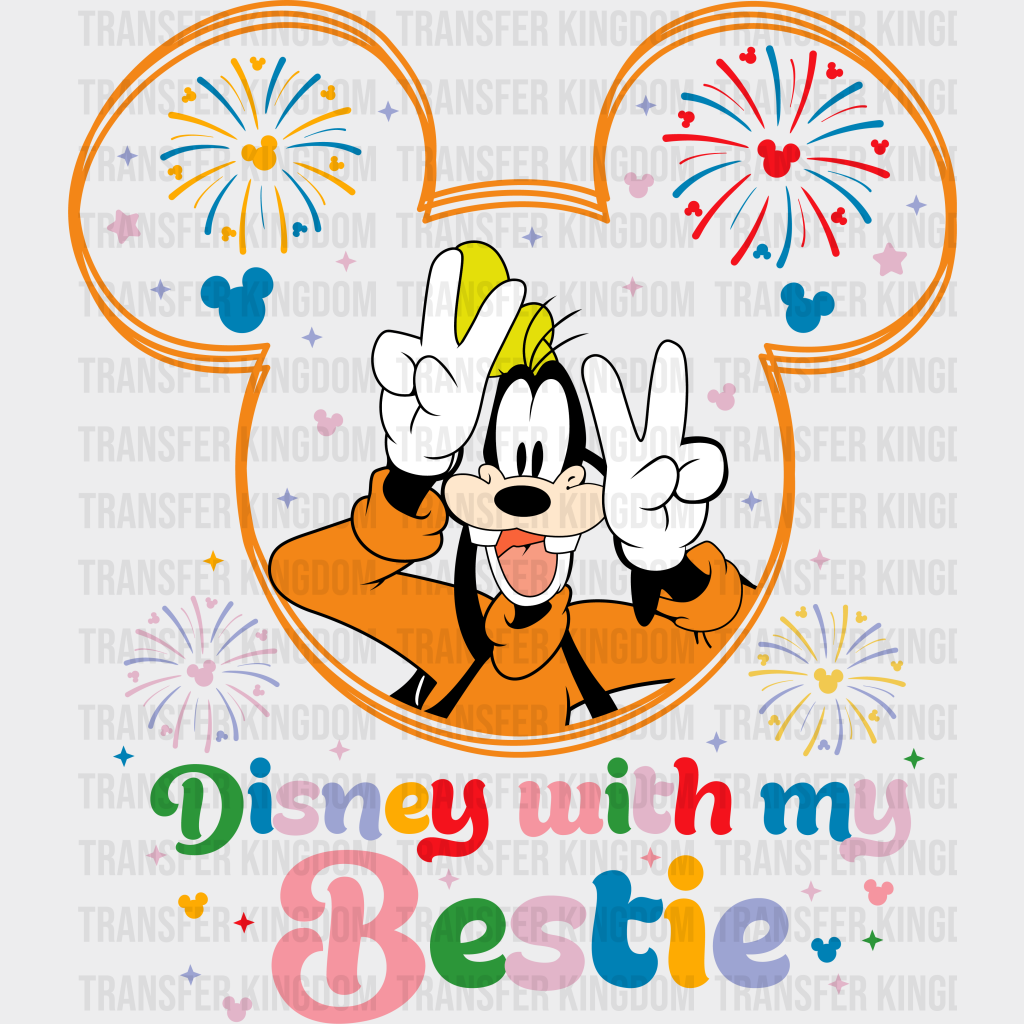 Goofy Disney With Me Bestie Disney DTF Transfer