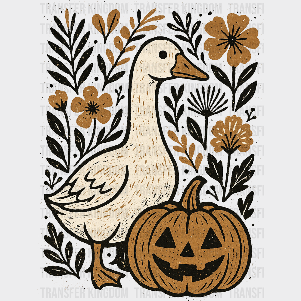 Goose With Jack o’Lantern Halloween DTF Transfer