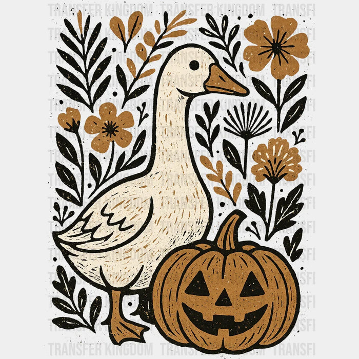 Goose With Jack o'Lantern - Halloween DTF Transfer