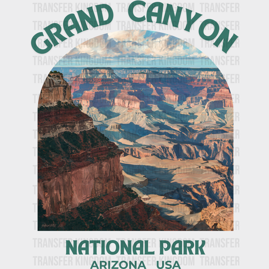 Grand Canyon National Park Arizona Usa Design - Parks Dtf Transfers