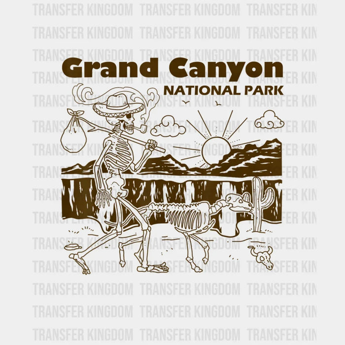 Grand Canyon National Park - Funny Skeleton Design - DTF heat transfer
