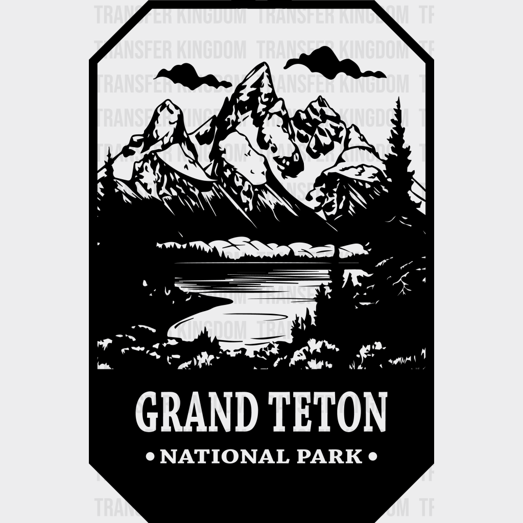 Grand Teton National Park Design - Parks Dtf Transfers Unisex S & M (10’) / Dark Color See Imaging