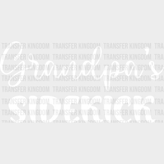 Grandpa’s Sidekick - Grandpa Dtf Heat Transfer Unisex S & M (10’’) / Light Color Design See Imaging