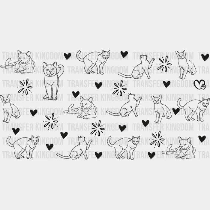 Gray Cat Design - Pets Cup Wrap UV Sticker Permanent UV DTF Decal
