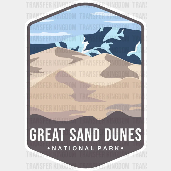 Great Sand Dunes National Park Colorful Design - National Parks DTF Transfer