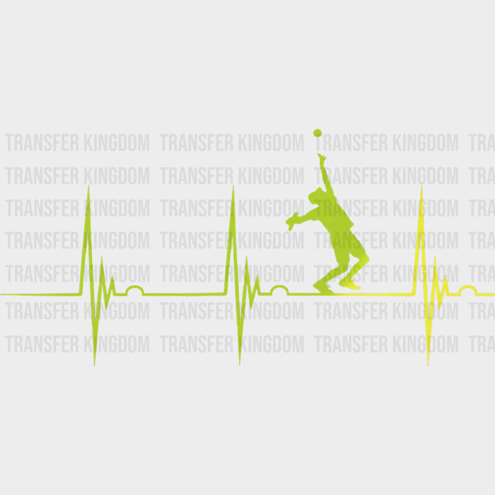 Green ECG Line - Tennis DTF Transfers