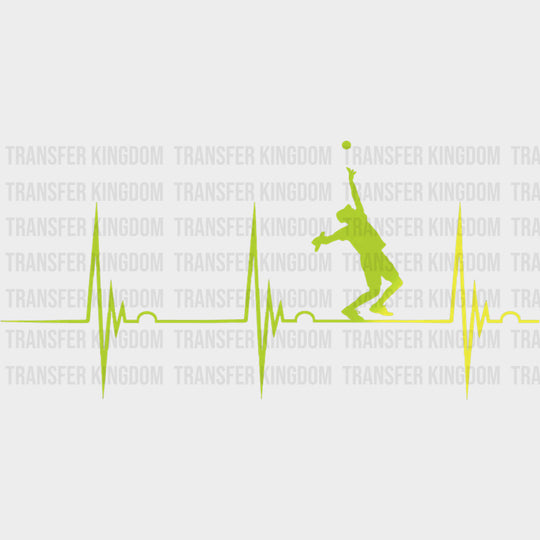 Green ECG Line - Tennis DTF Transfers