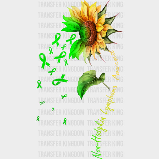 Green & Yellow Sunflower - Lymphoma DTF Transfers transfer-kingdom