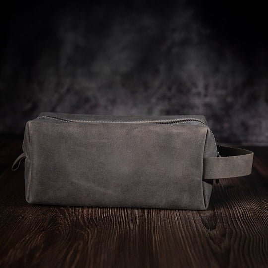 Faux Leather Dopp Kit – Men’s Travel Toiletry Bag