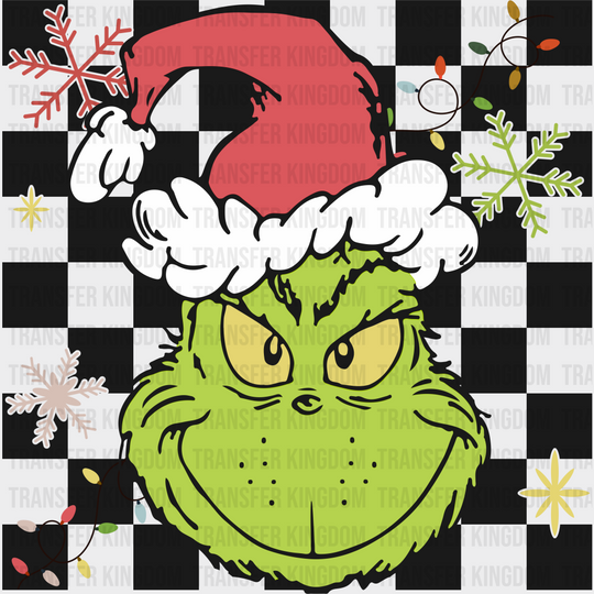 Grinch Chck Christmas Design Dtf Heat Transfer Unisex - S & M ( 10 ) / Dark Color See Imaging