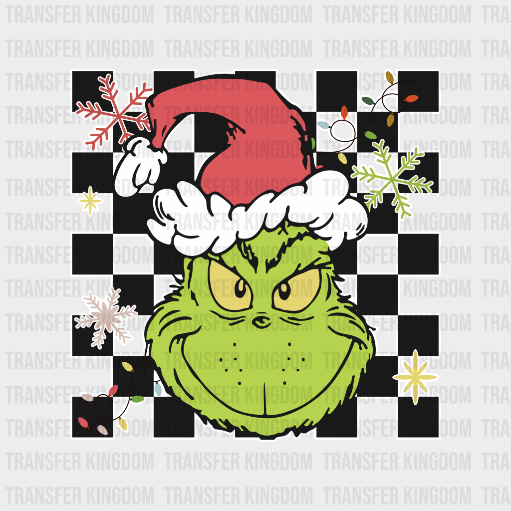 Grinch Chck Christmas Design Dtf Heat Transfer Unisex - S & M ( 10 ) / Light Color See Imaging