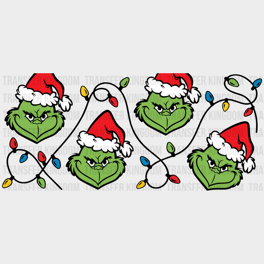 Grinch Design - Christmas Cup Wrap Uv Sticker Permanent Dtf Decal