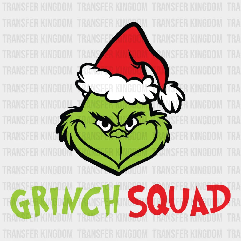 Grinch Face Squad Design Christmas - Dtf Heat Transfer