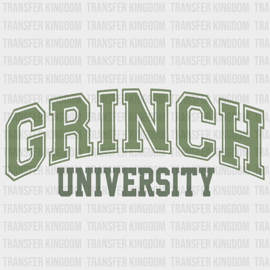 Grinch University Christmas Design - Dtf Heat Transfer