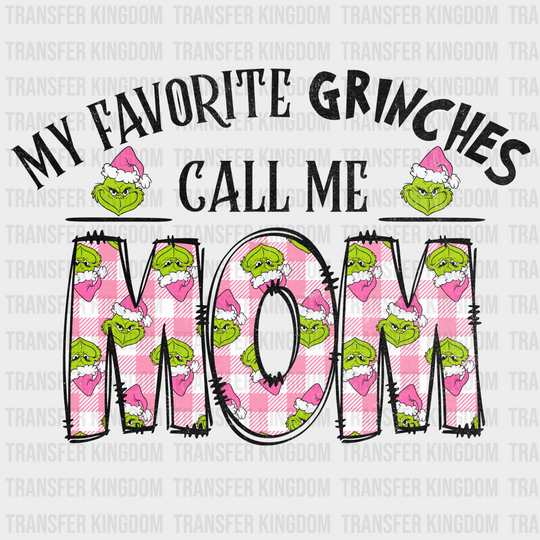 Grinches Call Me Mom Christmas Design - Dtf Heat Transfer Unisex S & M ( 10 ) / Dark Color See