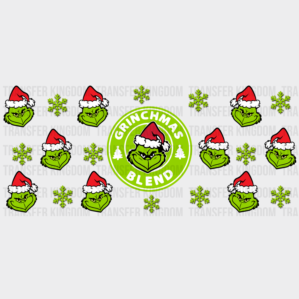 Grinchmas Blend - Christmas Cup Wrap Uv Sticker Permanent Dtf Decal