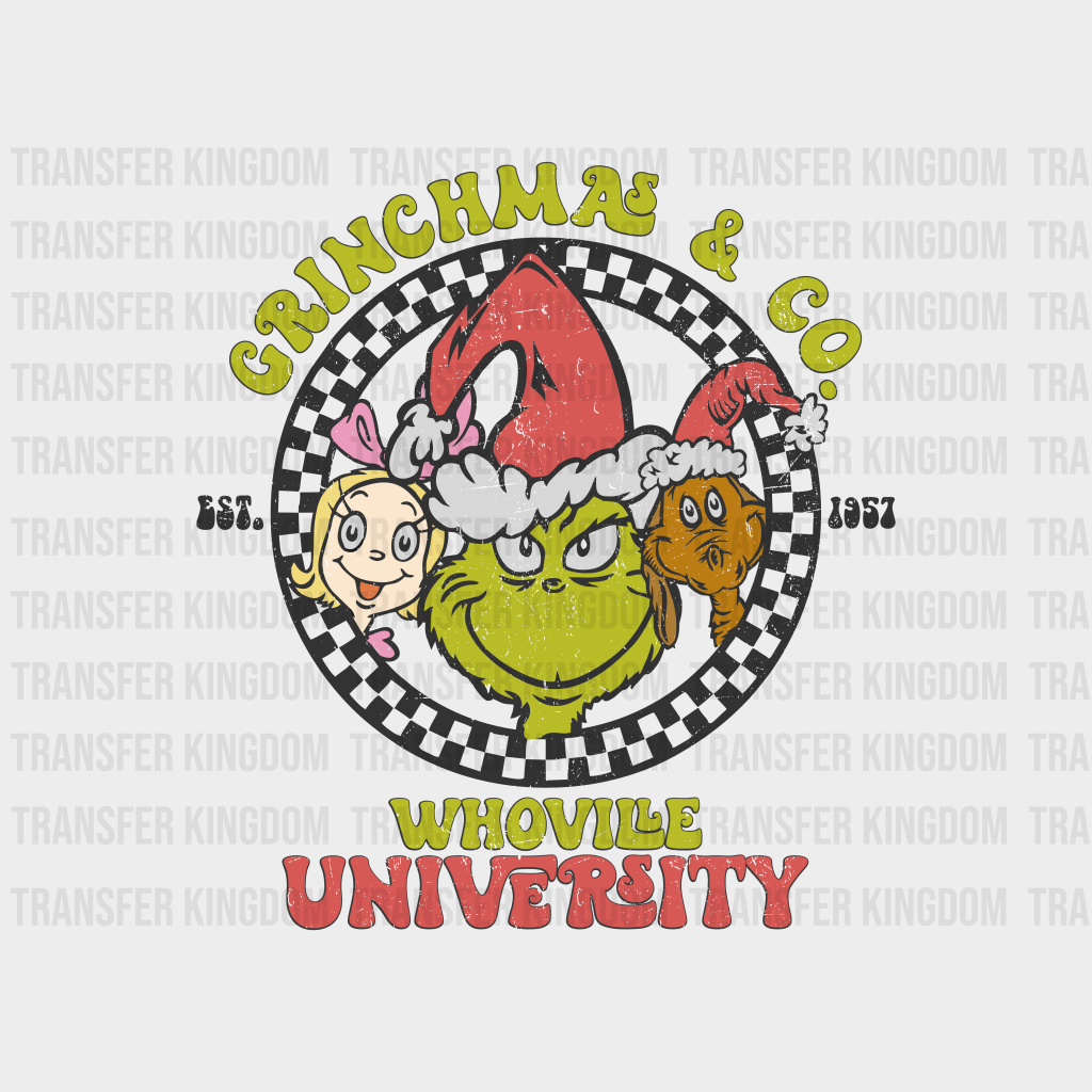 Grinchmas Whoville University Christmas Design - Dtf Heat Transfer