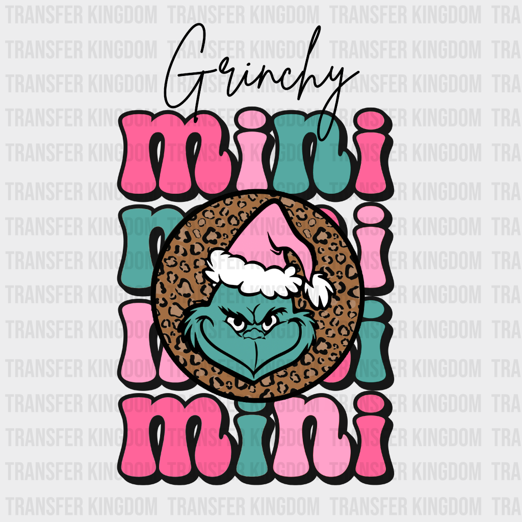 Grinchy Mini Christmas Design - Dtf Heat Transfer Unisex S & M ( 10 ) / Dark Color (See Imaging)