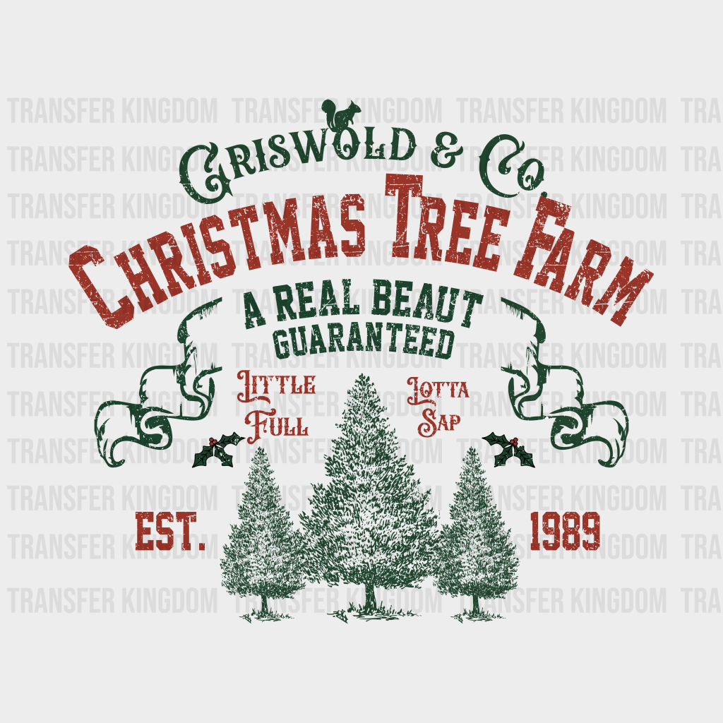 Griswold Tree Farm Christmas Design - Dtf Heat Transfer