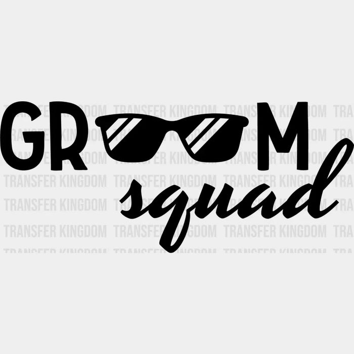 Groom Squad Sunglasses B&W Design - Bachelor DTF Transfer