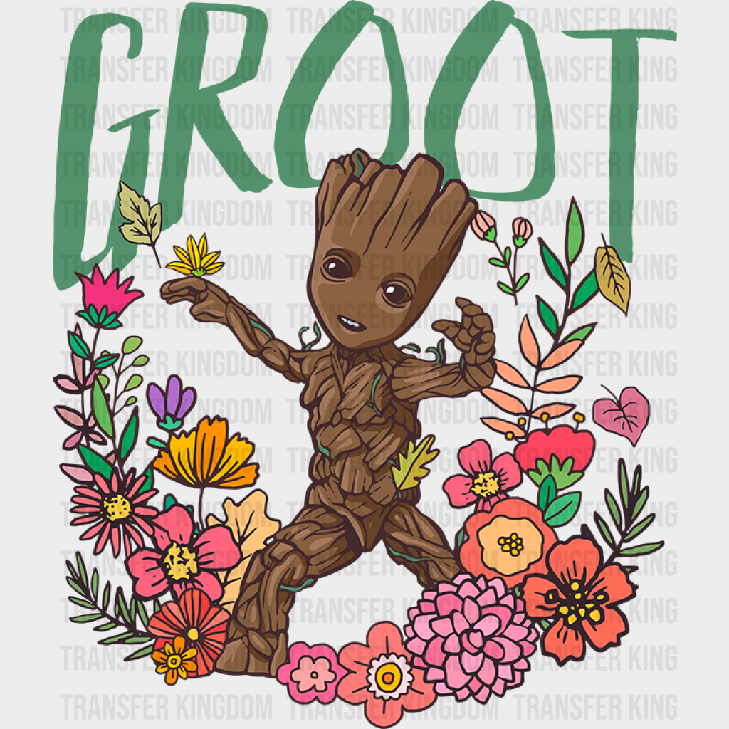 Groot Disney Dtf Transfer Unisex - S & M (10’) / Dark Color Design See Imaging