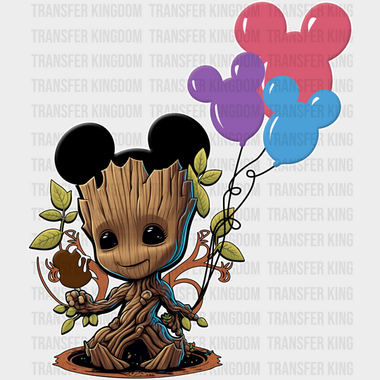 Groot Holding Balloons Disney Dtf Transfer Unisex - S & M (10’) / Light Color Design See Imaging